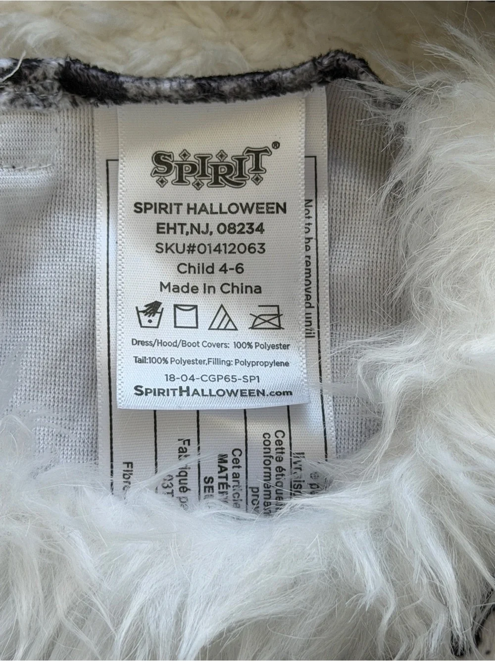 Snow Leopard Child Costume. Age 4-6 years.